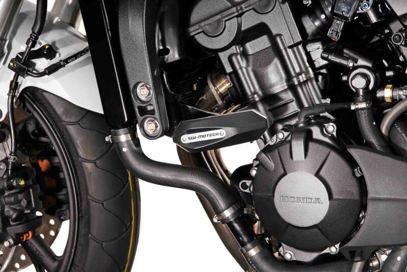 Kit de patins de cadre Noir. Honda CB600 F (07-13), CBF600 S/N (08-09).
