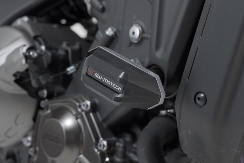 Kit de patins de cadre Noir. Yamaha Tracer 9 / GT (20-) / GT+ (22-).