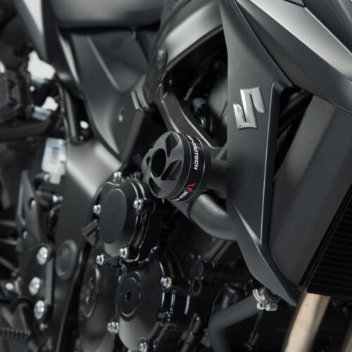 Kit de patins de cadre Noir. Yamaha MT-03 (16-)/Suzuki GSX-S750 (17-).