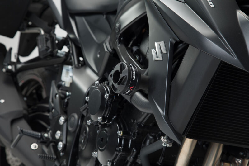 Kit de patins de cadre Noir. Yamaha MT-03 (16-)/Suzuki GSX-S750 (17-).