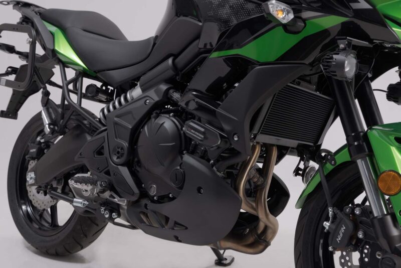 Kit de patins de cadre Noir. Kawasaki Versys 650 (14-21).