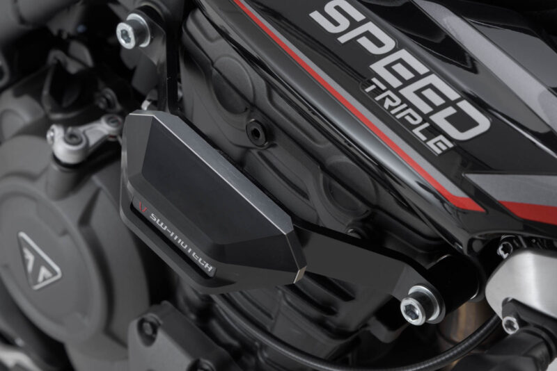 Kit de patins de cadre Noir. Triumph Speed Triple 1200 RS (21-).