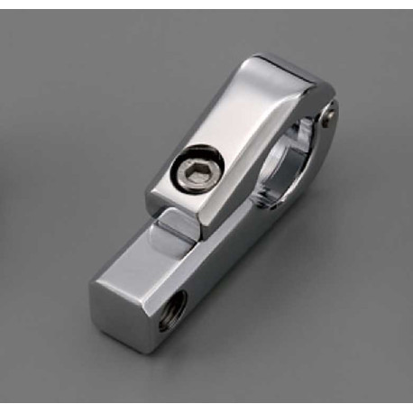 Support chrome pour compteurs et retroviseurs. diamètre de guidon 22mm. Filetage