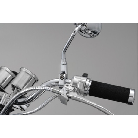 Support chrome pour compteurs et retroviseurs. diamètre de guidon 22mm. Filetage