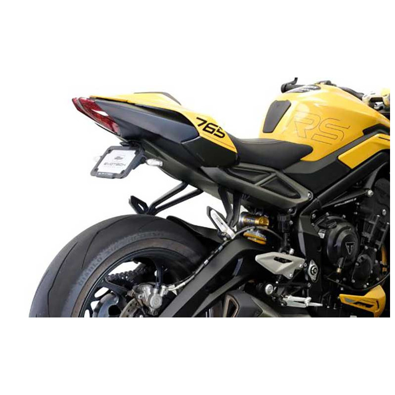 SUPPORT DE PLAQUE  DYNAMIQUE EVOTECH AVEC CLIGNOTANTS - TRIUMPH STREET TRIPLE S