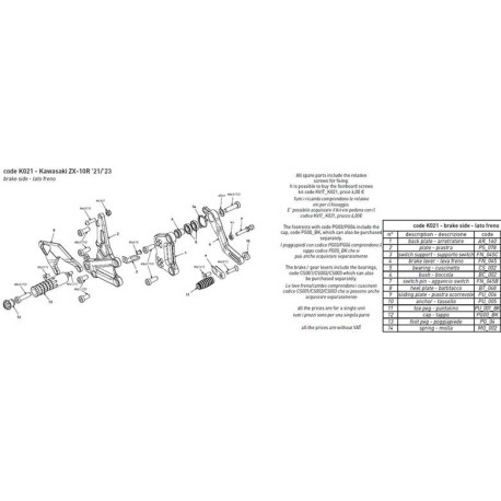 SUPPORT INTERRUPTEUR BONAMICI RACING PIECE DETACHEE
