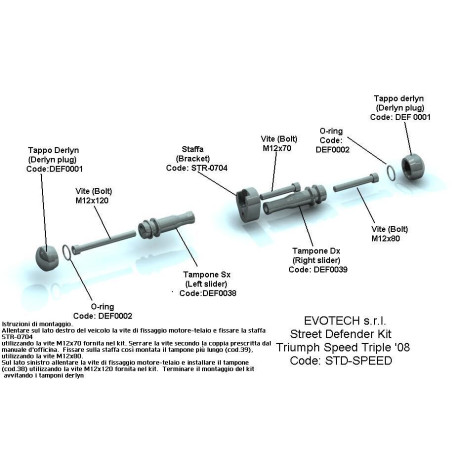 TRIUMPH SPEED TRIPLE STREET DEFENDER EVOTECH