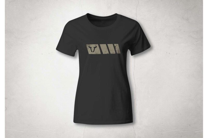 T-shirt Legend Gear. Noir. Femme. Taille S.