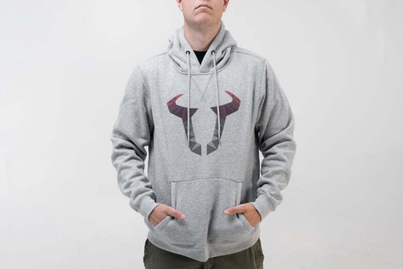 Sweat à capuche Street Line. Gris. Unisexe. Taille S.