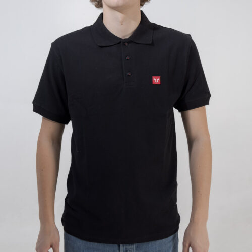 Polo Core Line. Noir. Hommes. Taille L.
