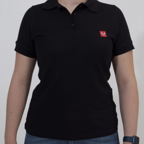 Polo Core Line. Noir. Dames. Taille M.