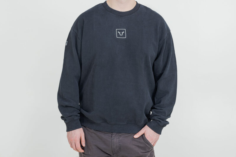 T-shirt à col rond  Riders Line Gris foncé. Optic Wash. Unisexe. Taille S.