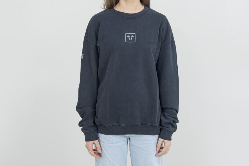 T-shirt à col rond  Riders Line Gris foncé. Optic Wash. Unisexe. Taille S.