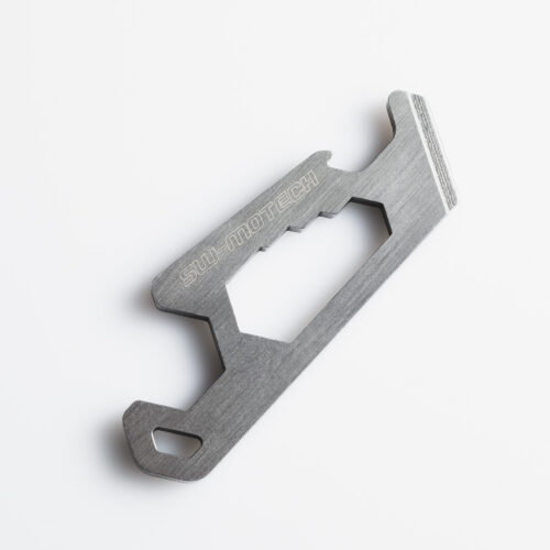 Porte-clés Multitool Acier inoxydable. Avec logo.