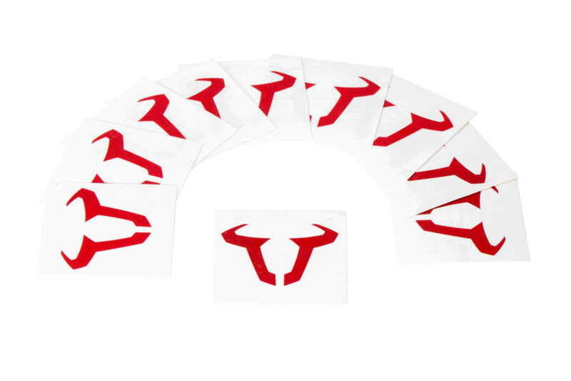 Tatouage taureau SW-MOTECH 60x60 mm. Pochette de 10. Tatouages éphémères.