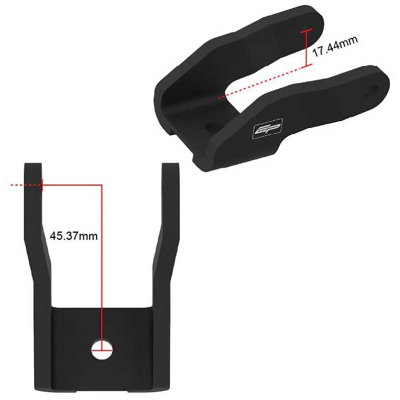 HAUTEUR DU SUPPORT DE FIXATION SUPÉRIEUR EP : 17