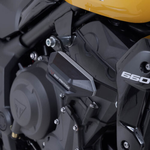 Kit de patins de cadre Noir. Triumph Trident 660 / Tiger 660 (21-).