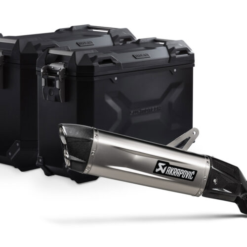 Kit valises en aluminium TRAX ADV + Akrapovic. 45/37 l. Kawasaki KLE500/KLE500 SE (26-).