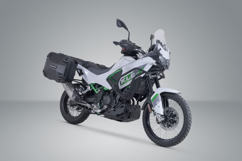 Système de valises rigides DUSC pour Akrapovic Noir. 41/33 L. Kawasaki KLE500/KLE500 SE (26-).