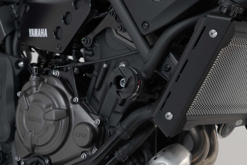 Kit de patins de cadre Noir. Yamaha XSR700 (15-) / XTribute (19-).