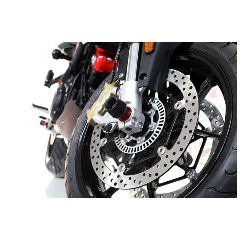 APRILIA SHIVER 900 ROULETTES DE PROTECTION ROUE AVANT EVOTECH