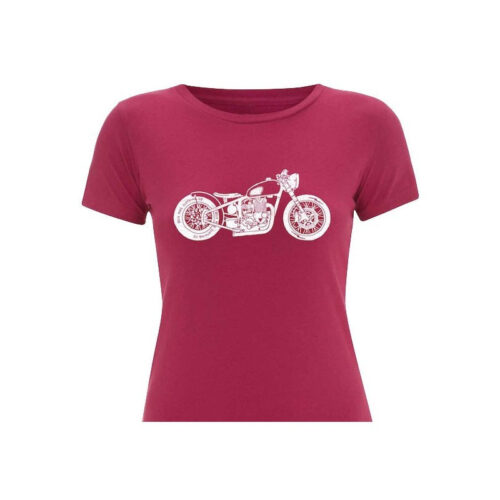 BIKE PINK OILY RAG TEE SHIRT ROSE FEMME