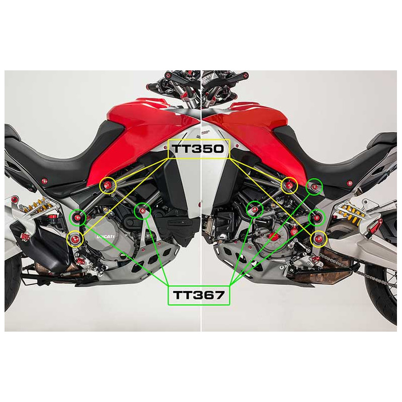 Bouchons cadre grands trous DUCATI MULTISTRADA 1260