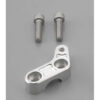 Bride avec filetage M6 pour compteur cote gauche. couleur argent pour guidon dia
