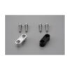 Bride avec filetage M8 pour compteur cote gauche. couleur noire pour guidon diam