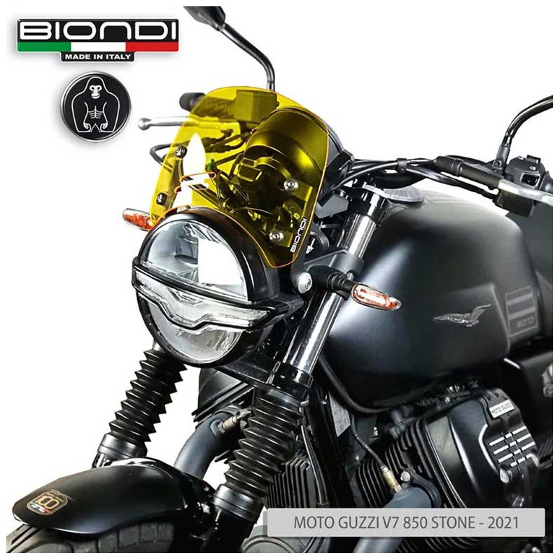 BULLE CAFFE  TRANSPARENT GUZZI JAUNE BIONDI