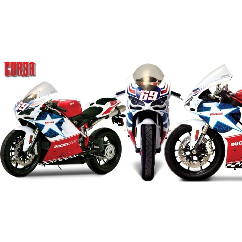 Bulle Ducati 1098 - S - R- BAYLISS Tricolore - 848 - Nicky Hayden - 1198 - S