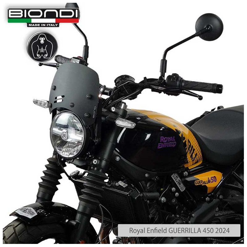 BULLE NOIR SATINE MODELE CAFFE BIONDI ROYAL ENFIELD GUERRILA 450 2024+