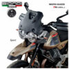 BULLE SPORT NOIR SATINEE BIONDI MOTO GUZZI V85 2024+
