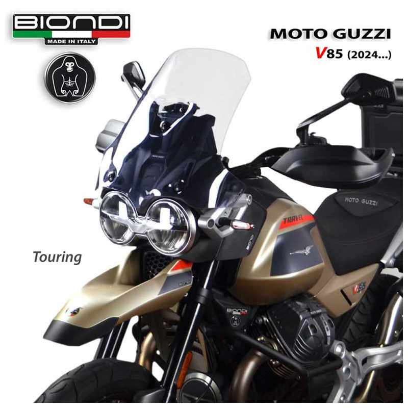 Bulle Touring Biondi Moto Guzzi V85 TT Transparant
