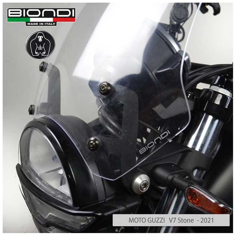 BULLE TOURING TRANSPARENT FONCE GUZZI BIONDI