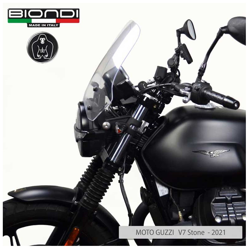 BULLE TOURING TRANSPARENT FONCE GUZZI BIONDI