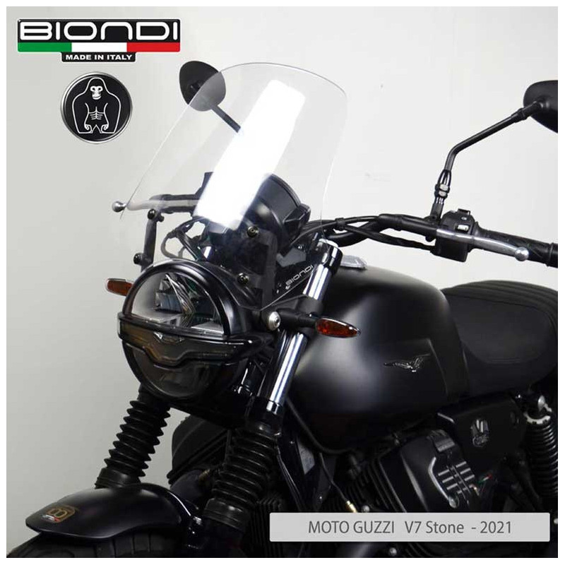BULLE TOURING TRANSPARENT FONCE GUZZI BIONDI
