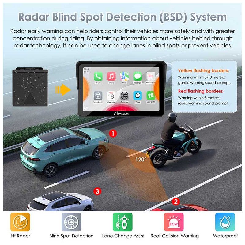 carpuride-702rs-pro-tpms-carplay-moto-7-avec-detection-angle-mort-radar-bsd CARPURIDE 702RS PRO+ TPMS | CARPLAY MOTO 7" AVEC DÉTECTION ANGLE MORT RADAR BSD