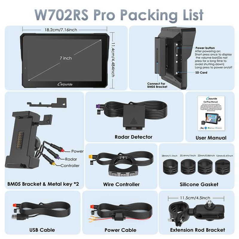 carpuride-702rs-pro-tpms-carplay-moto-7-avec-detection-angle-mort-radar-bsd CARPURIDE 702RS PRO+ TPMS | CARPLAY MOTO 7" AVEC DÉTECTION ANGLE MORT RADAR BSD