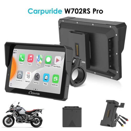 CARPURIDE 702RS PRO+ TPMS | CARPLAY MOTO 7" AVEC DÉTECTION ANGLE MORT RADAR BSD