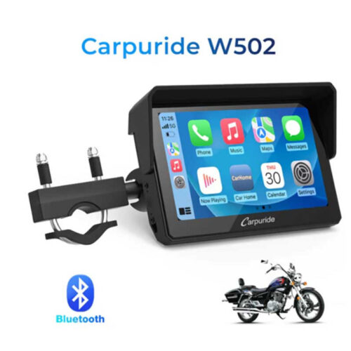CARPURIDE W502 | CARPLAY MOTO 5" ÉTANCHE BLUETOOTH GPS SIRI GOOGLE ASSISTANT