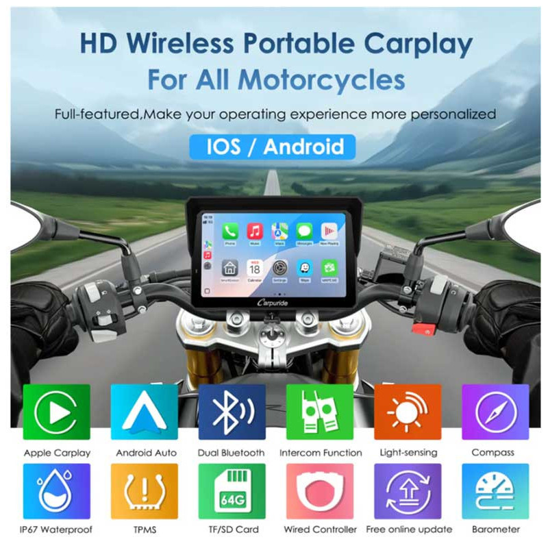 carpuride-w502s-pro-tpms-carplay-moto-universel-5-plug-play-support-bm05 CARPURIDE W502S PRO+ TPMS | CARPLAY MOTO UNIVERSEL 5" PLUG & PLAY SUPPORT BM05
