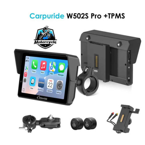 CARPURIDE W502S PRO+ TPMS | CARPLAY MOTO UNIVERSEL 5" PLUG & PLAY SUPPORT BM05