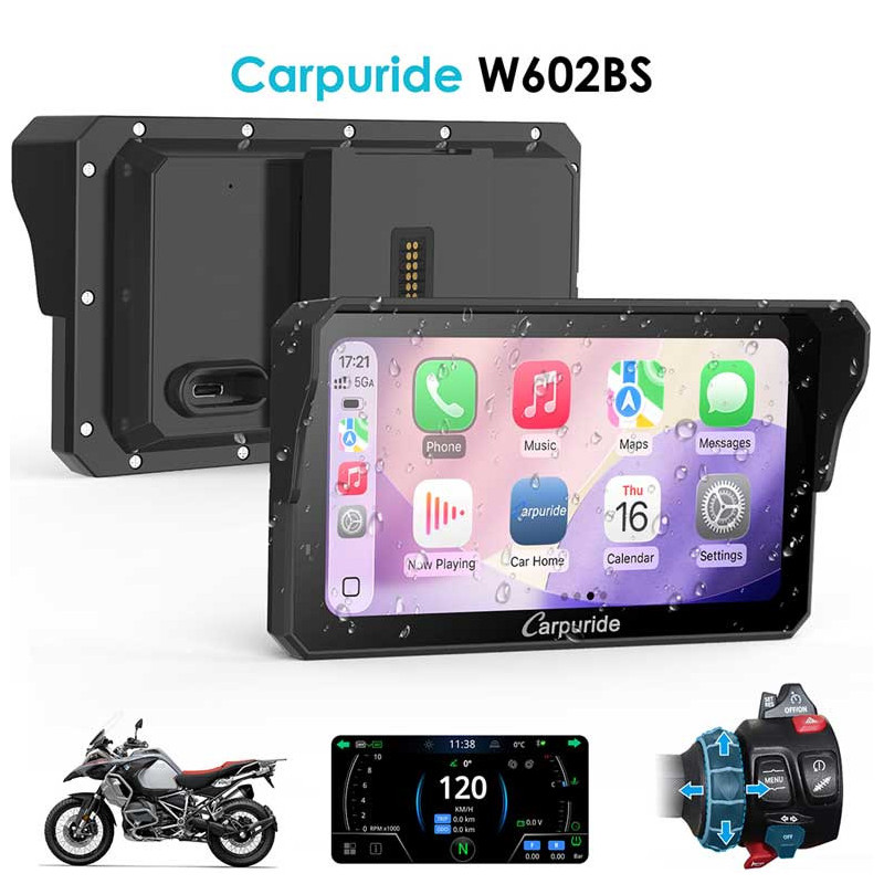 CARPURIDE W602BS | CARPLAY MOTO BMW 6" ANDROID AUTO BLUETOOTH TPMS GPS CARPURIDE W602BS | CARPLAY MOTO BMW 6" ANDROID AUTO BLUETOOTH TPMS GPS