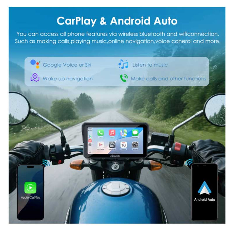 CARPURIDE W602S PRO+ TPMS | CARPLAY MOTO 6.25" PLUG & PLAY SUPPORT TYPE|C