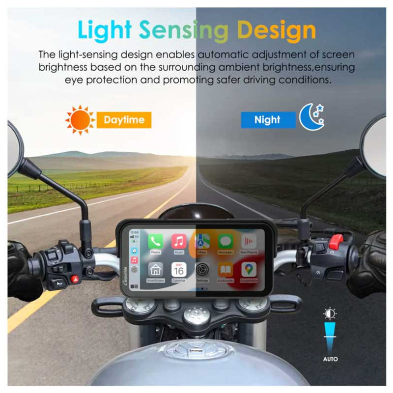 carpuride-w603-carplay-moto-63-etanche-telecommande-gps-siri CARPURIDE W603 | CARPLAY MOTO 6.3" ÉTANCHE TÉLÉCOMMANDE GPS SIRI
