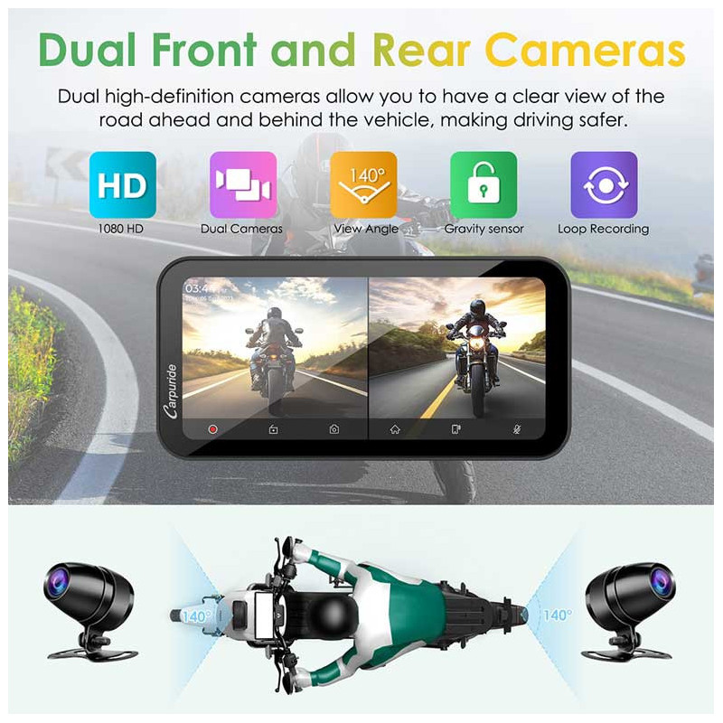 carpuride-w603dtpms-carplay-moto-63-double-camera-dashcam-1080p-gps CARPURIDE W603D+TPMS | CARPLAY MOTO 6.3" DOUBLE CAMÉRA DASHCAM 1080P GPS