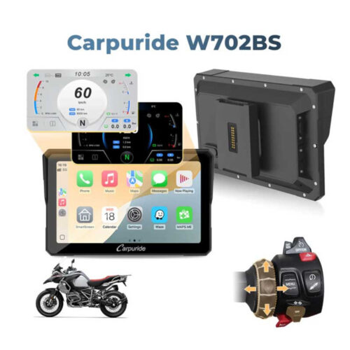 CARPURIDE W702BS | CARPLAY MOTO BMW 7" ÉTANCHE GPS BLUETOOTH TPMS