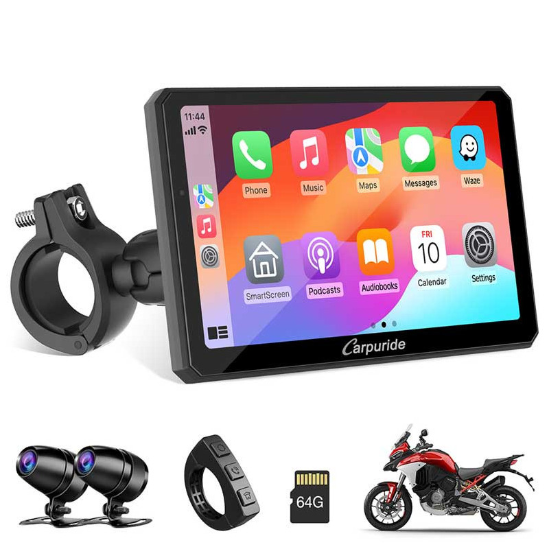 carpuride-w712dtpms-carplay-moto-7-avec-dashcam-1080p-sans-fil CARPURIDE W712D+TPMS | CARPLAY MOTO 7" AVEC DASHCAM 1080P SANS FIL