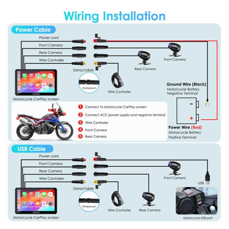carpuride-w712dtpms-carplay-moto-7-avec-dashcam-1080p-sans-fil CARPURIDE W712D+TPMS | CARPLAY MOTO 7" AVEC DASHCAM 1080P SANS FIL
